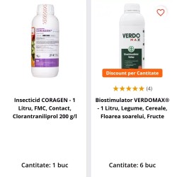 Pachet SMART-MIX 49 - CORAGEN 1 Litru + Biostimulator VERDOMAX 6 Litri