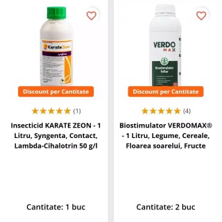 Pachet avantajos KARATE ZEON 1 L + Biostimulator VERDOMAX 2 L