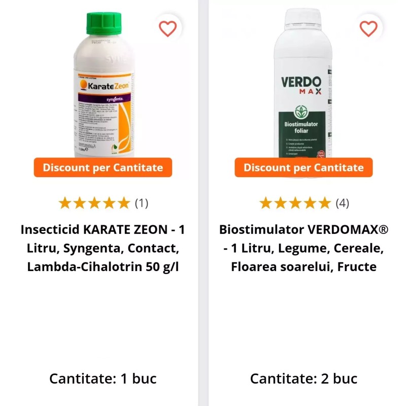 Pachet avantajos KARATE ZEON 1 L + Biostimulator VERDOMAX 2 L