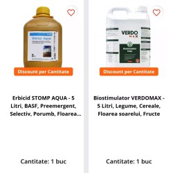 Pachet SMART-MIX 95 - Erbicid STOMP AQUA 5 Litri, BASF + Biostimulator VERDOMAX 5 Litri