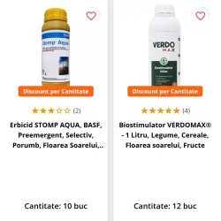 Pachet SMART-MIX 108 - Erbicid STOMP AQUA 10 L, Basf + Biostimulator VERDOMAX 12 L