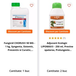 Pachet SMART-MIX 151 - Fungicid CHORUS® 50 WG, Syngenta 1 kg + Adjuvant ecologic LIPOMAX® 500 ml