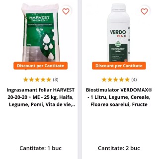 SMART-MIX 159: HARVEST 20-20-20 si Me 25 kg + VERDOMAX® 2 L