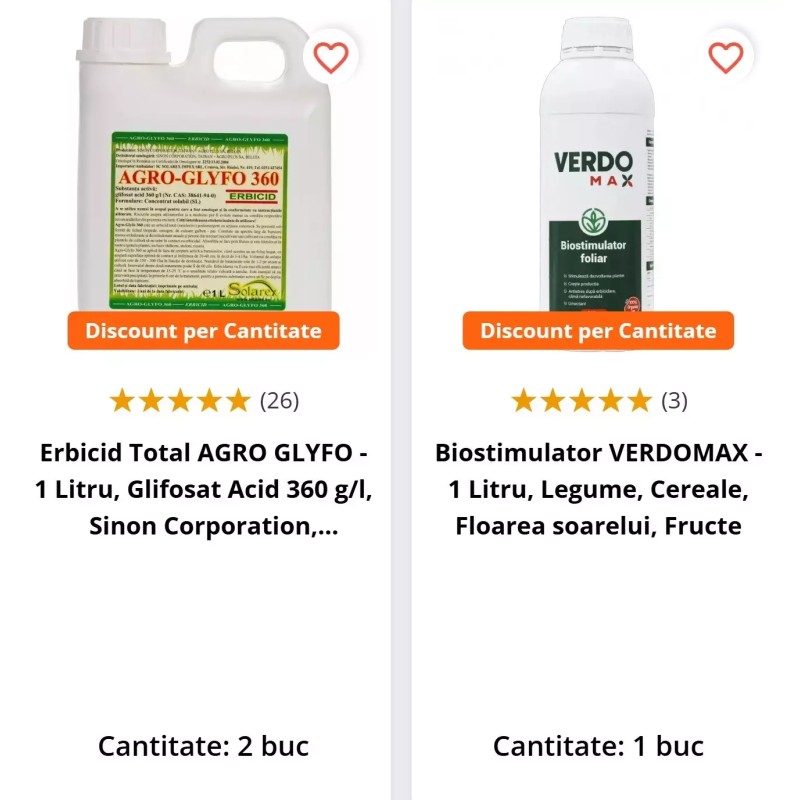 Pachet avantajos AGRO GLYFO 2 Litri + Biostimulator VERDOMAX 1 Litru