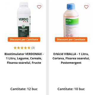 Pachet SMART-MIX 135 - Erbicid VIBALLA 10 L + VERDOMAX 12 L