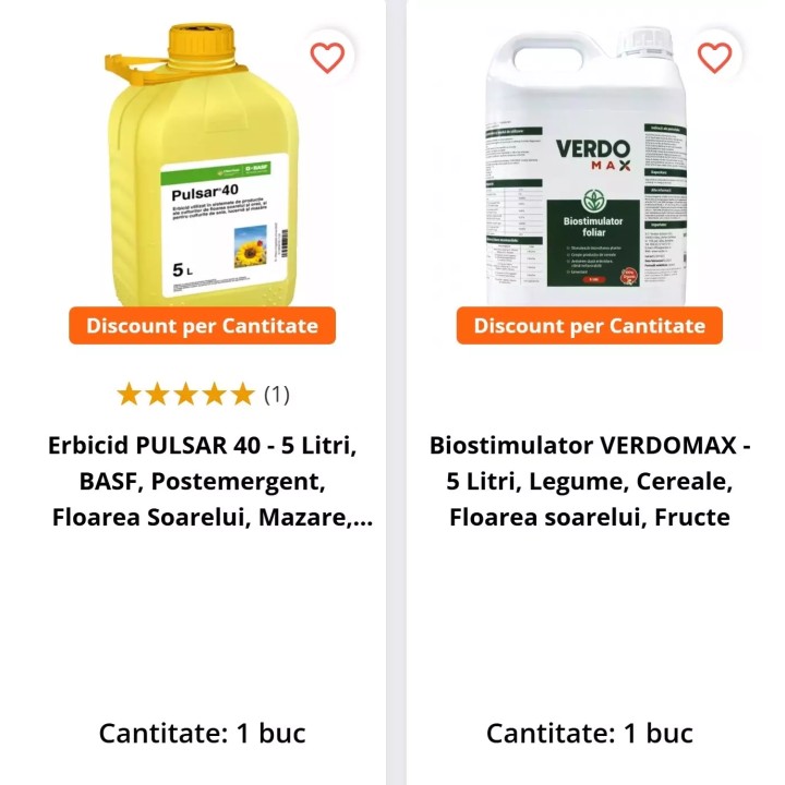 Pachet SMART-MIX 138 - Erbicid PULSAR 40 - 5 L + VERDOMAX 5 L