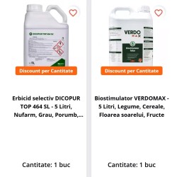 Pachet SMART-MIX 140 - Erbicid DICOPUR TOP 5 L + Biostimulator VERDOMAX 5 L, Pachet 5 Ha Porumb si Grau