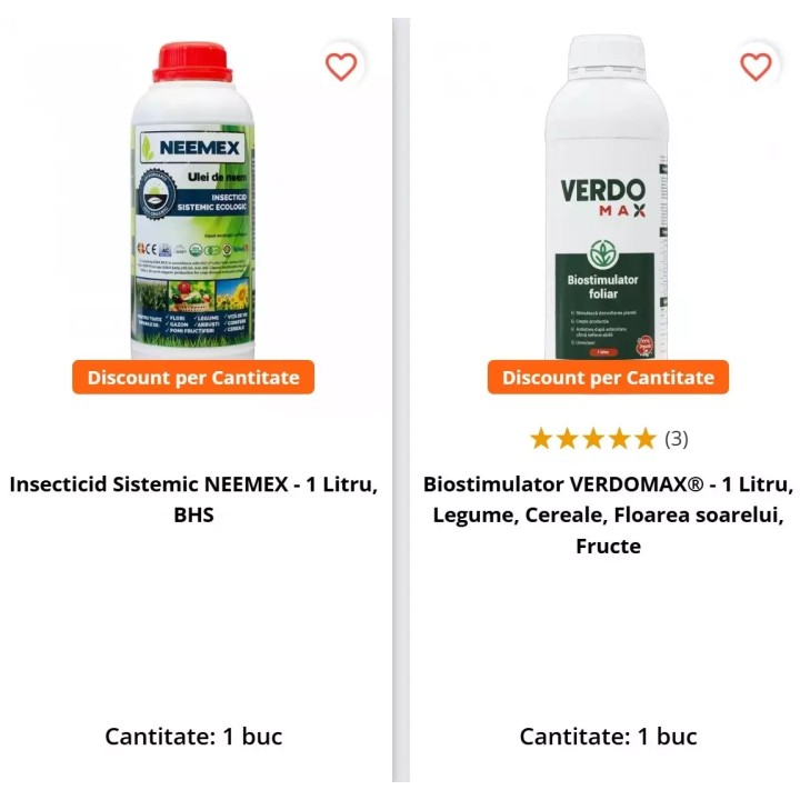SMART-MIX 160: Insecticid NEEMEX® 1 L + VERDOMAX® 1 L