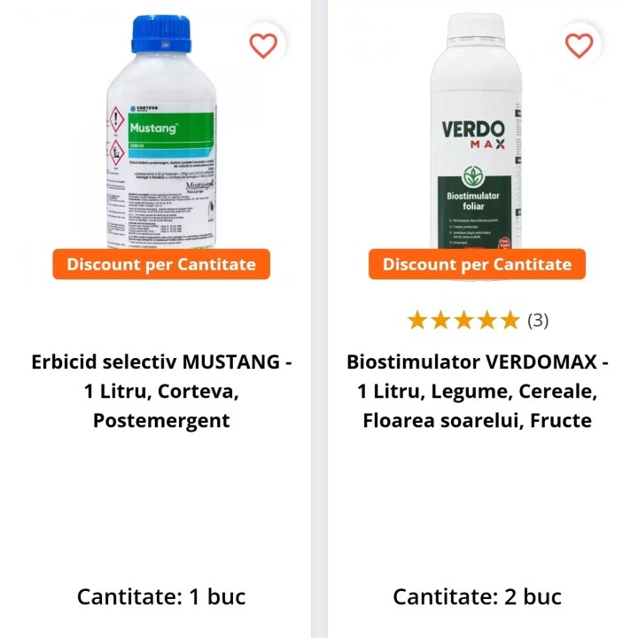 Pachet SMART-MIX 133 - Erbicid MUSTANG 1 L + VERDOMAX 2 L