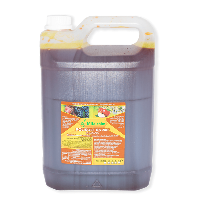POLISULF - Polisulfura de Calciu, Zeama Sulfocalcica – 5 Litri, RO Ingrasamant