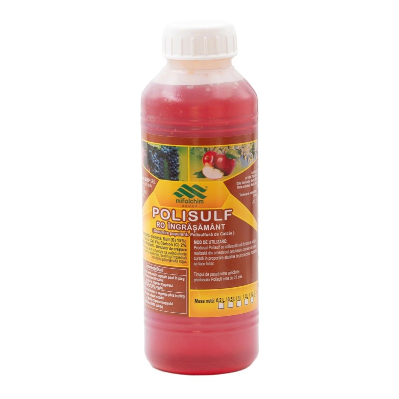 POLISULF - Polisulfura de Calciu, Zeama Sulfocalcica – 500 ml, RO Ingrasamant