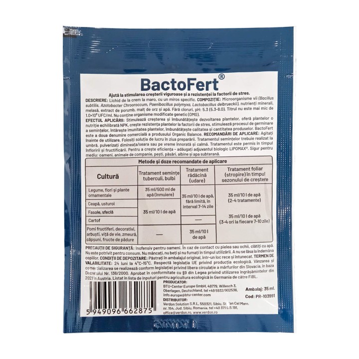 Biostimulator BACTOFERT - 35 ml, biologic, Bacto