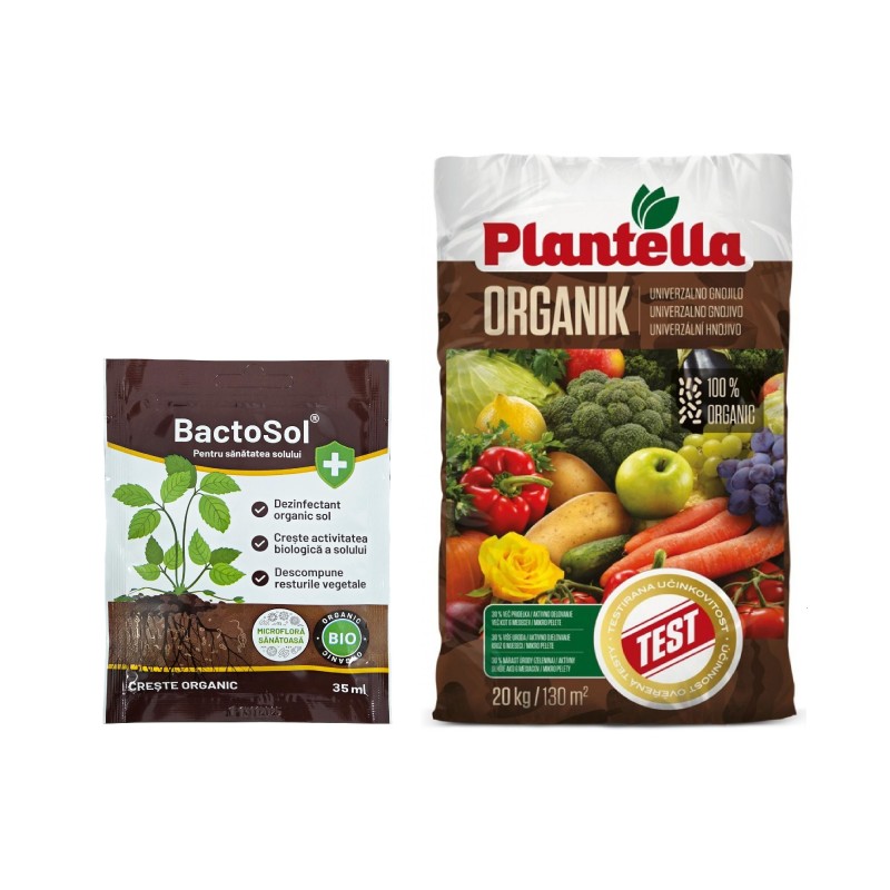 SMART-MIX 226 – BACTOSOL (35 ml) + Ingrasamant ORGANIK PLANTELLA (20 kg)