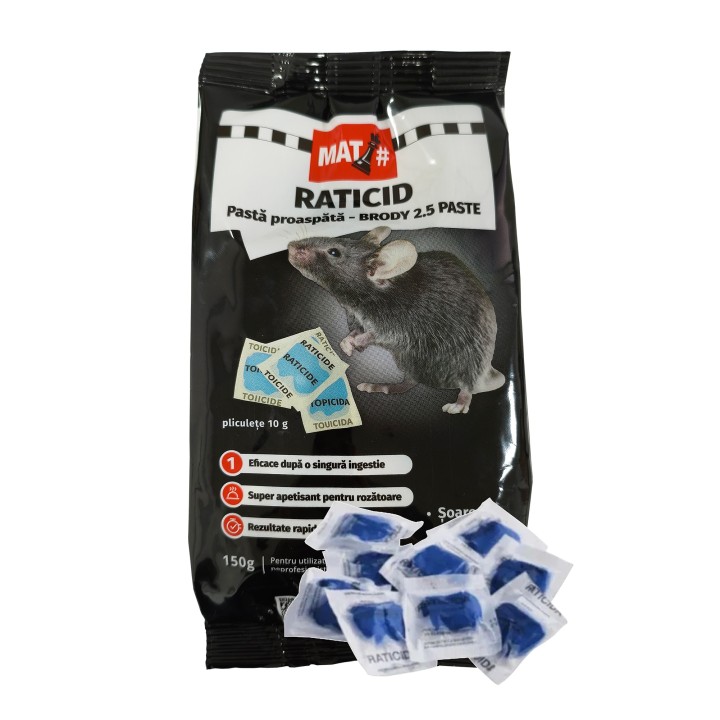 Raticid Soareci si Sobolani BRODY PASTA, MAT#, 150 g