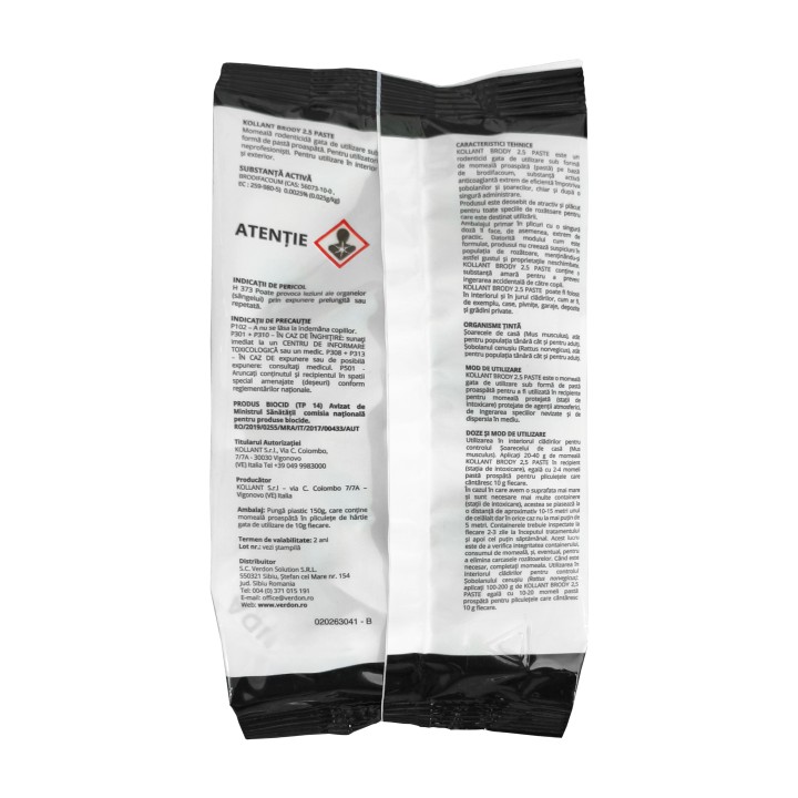 Raticid Soareci si Sobolani BRODY PASTA, MAT#, 150 g
