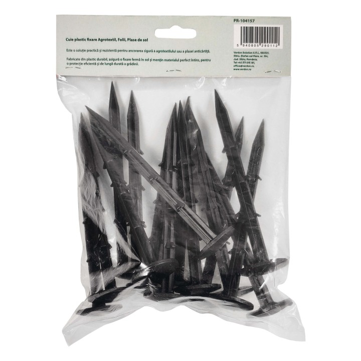 Cuie plastic fixare Agrotextil, Folii, Plase de sol HORTI A-Z - 15 buc