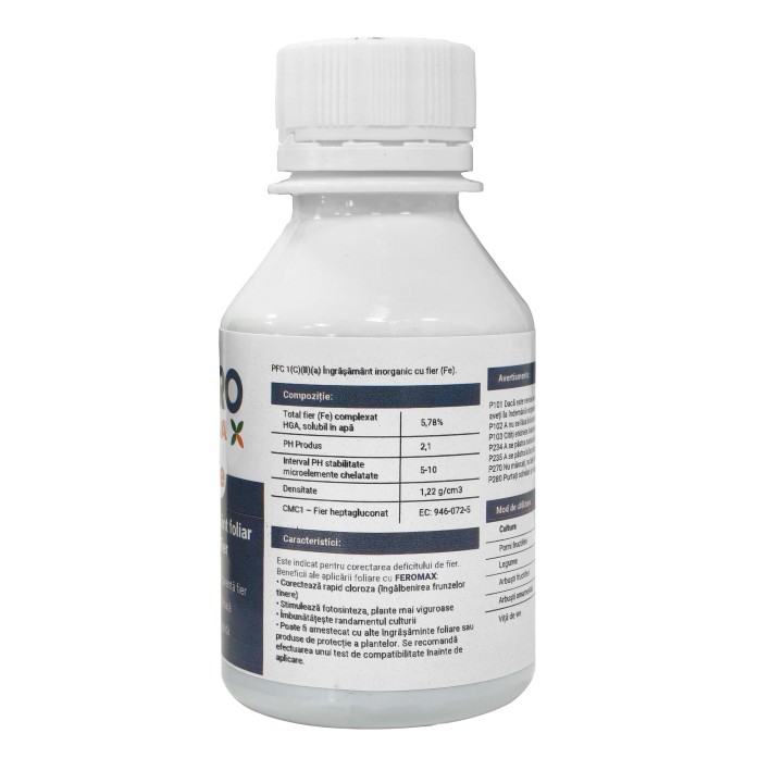 Ingrasamant foliar cu fier complexat FEROMAX, 100 ml