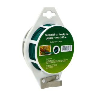 Sarmulita cu invelis de plastic, rola 100 m, cutit taiere inclus