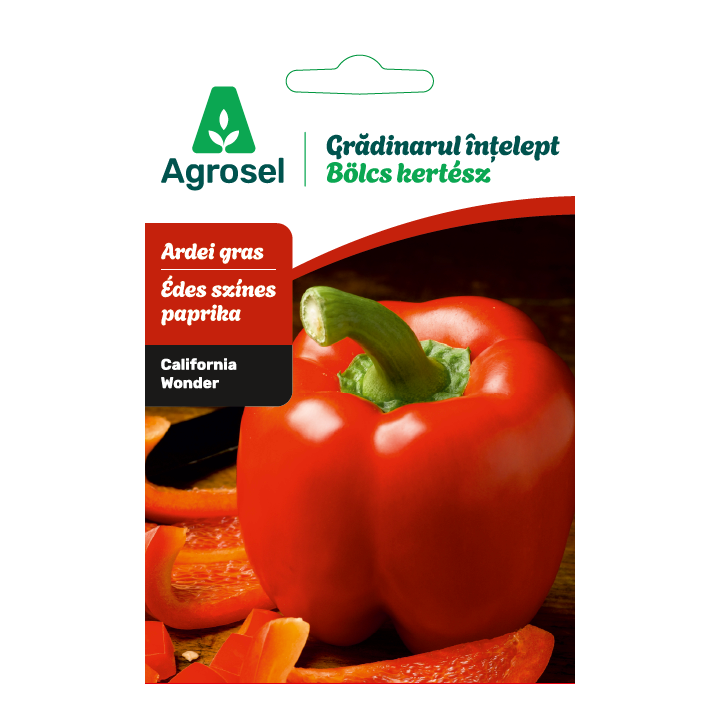 Seminte Ardei gras CALIFORNIA WONDER, Agrosel - cca 45 seminte