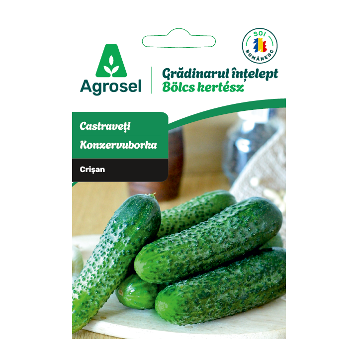 Seminte Castraveti CRISAN, Agrosel, Gradinarul intelept - 1,4 g