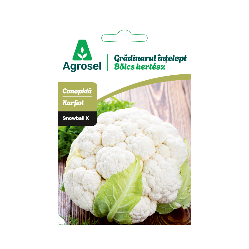 Seminte Conopida SNOWBALL X, Agrosel, Gradinarul intelept - 0,8 g