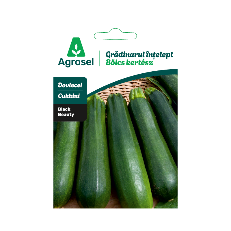 Seminte Dovlecel BLACK BEAUTY, Agrosel, Gradinarul intelept - 3 g