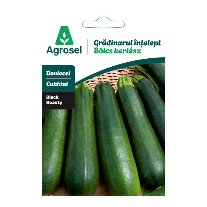 Seminte Dovlecel BLACK BEAUTY, Agrosel, Gradinarul intelept - 3 g