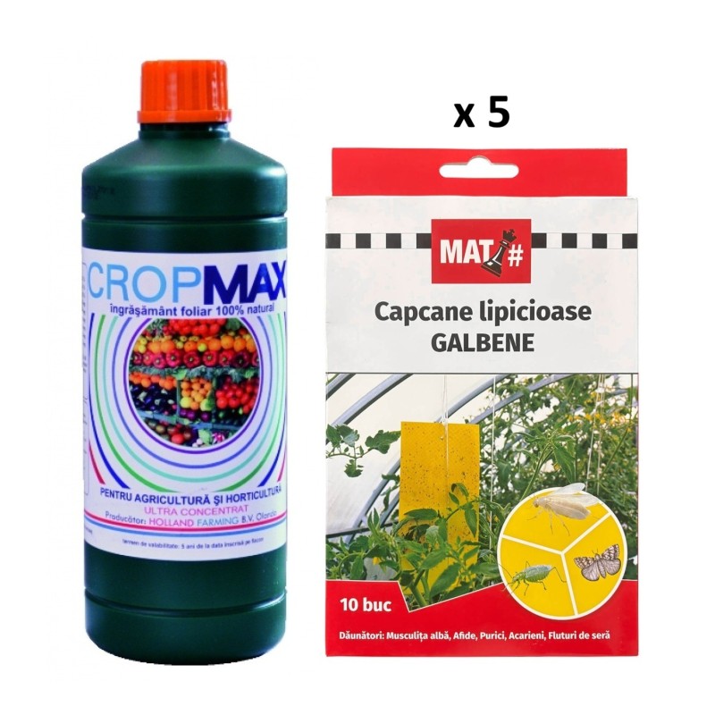 SMART-MIX 239 - CROPMAX 1 Litru + Capcane galbene MAT 5 Seturi a 10 buc