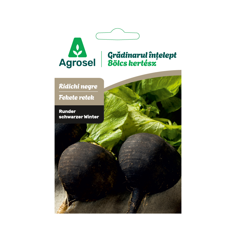 Seminte Ridichi RUNDER SCHWARZER WINTER, Agrosel - 4 g