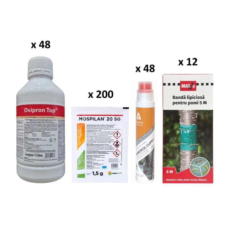 SMART-MIX 249 - OVIPRON TOP (48 L) + MOSPILAN 20 SG 1,5 g (200 buc) + ARBOKOL 250 g (48 buc) + Banda MAT (12 buc)