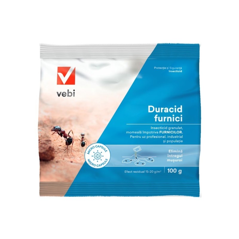 DURACID Furnici 100 g Vebi – insecticid granulat eficient pentru combaterea furnicilor