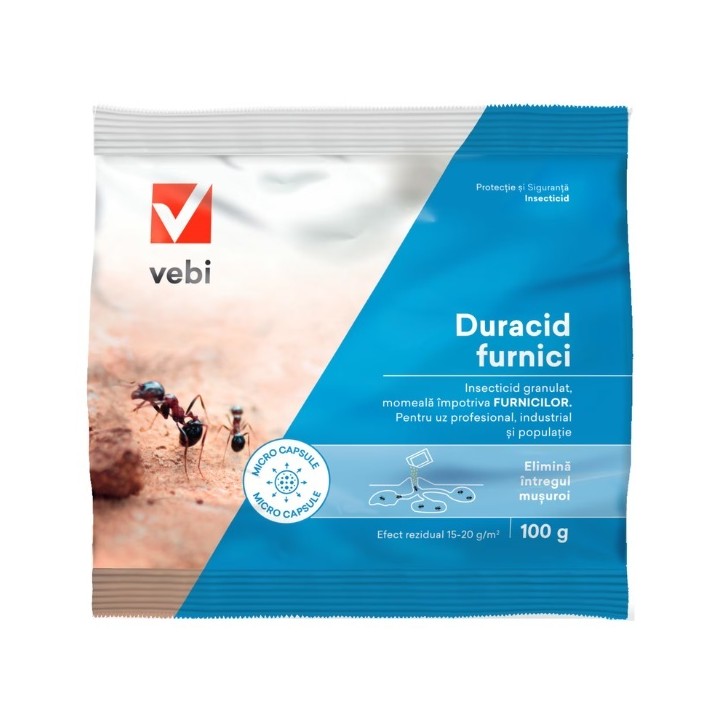 DURACID Furnici 100 g Vebi – insecticid granulat eficient pentru combaterea furnicilor