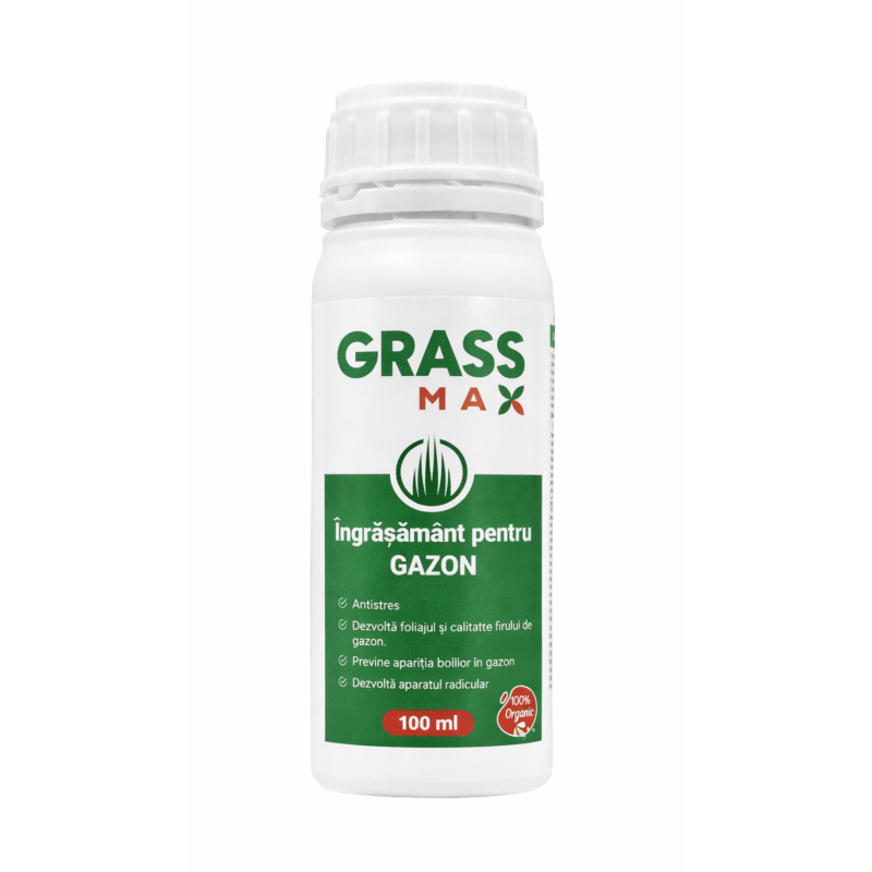 Ingrasamant lichid gazon GRASSMAX - 100 ml, foliar (300 m2)