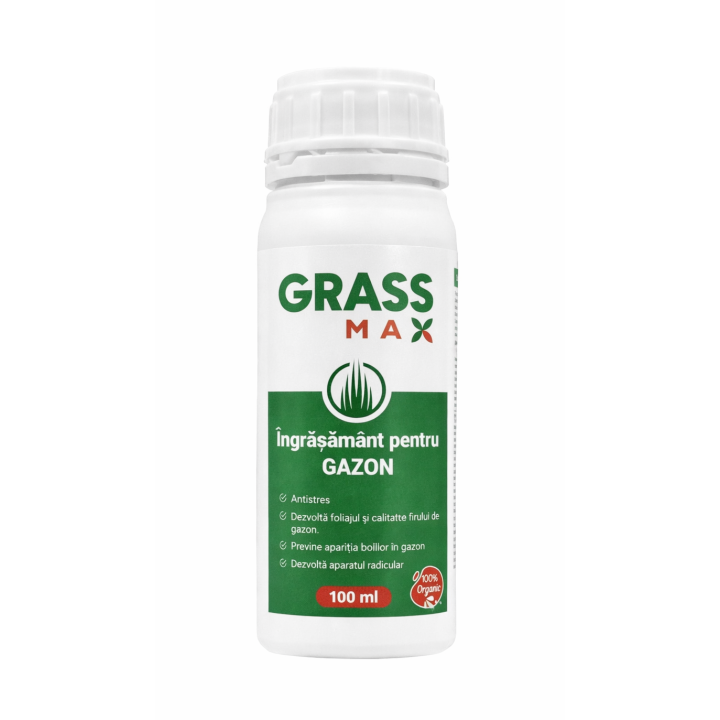 Ingrasamant lichid gazon GRASSMAX - 100 ml, foliar (300 m2)
