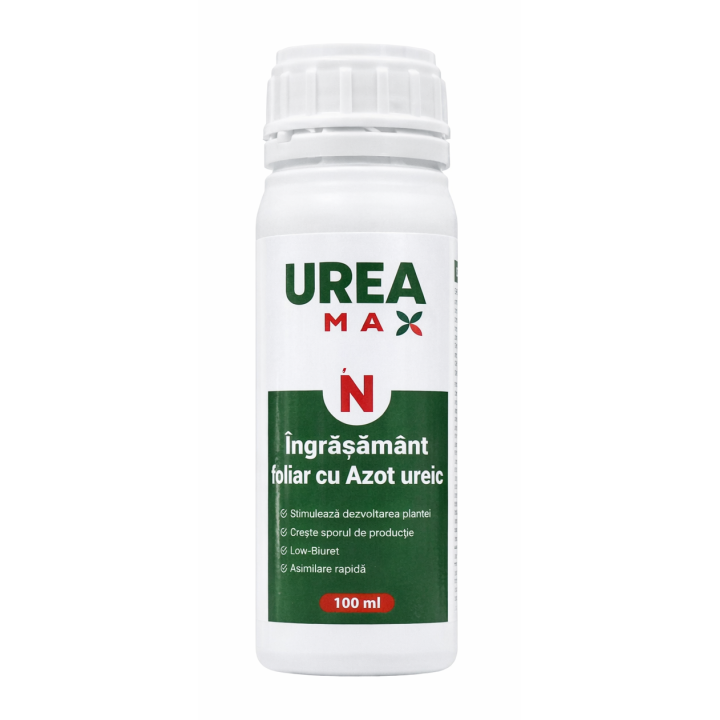 Ingrasamant foliar cu azot ureic UREAMAX - 100 ml, 10 litri apa