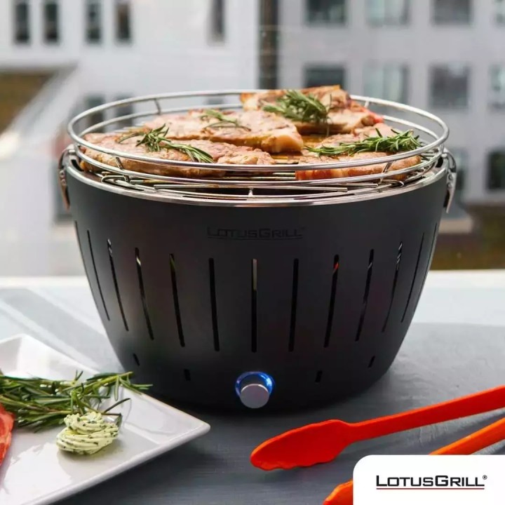 Pachet SMART-MIX 262 - LOTUS GRILL CLASSIC ANTRACIT + Capac sticla + Sac carbuni + Gel aprindere