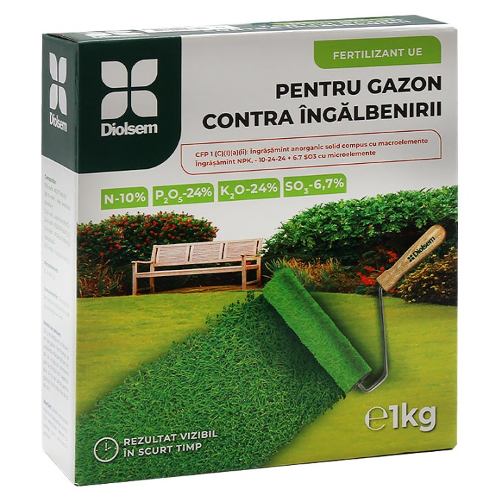 Ingrasamant granulat pentru Gazon contra Ingalbenirii (10-24-24)