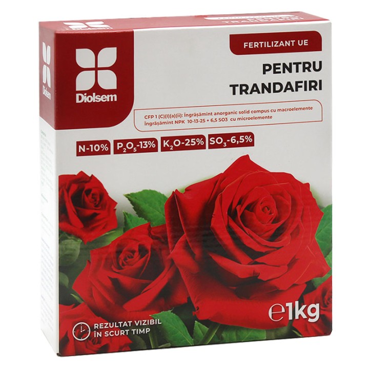 Ingrasamant granulat pentru Trandafiri (10-13-25) - 1 kg, Diolsem
