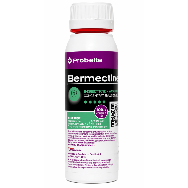 Insecto-acaricid BERMECTINE - 100 ml, Probelte, Abamectin, Biologic