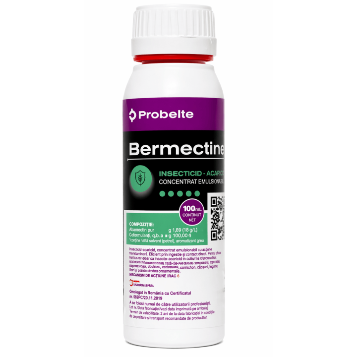 Insecto-acaricid BERMECTINE - 100 ml, Probelte, Abamectin, Biologic