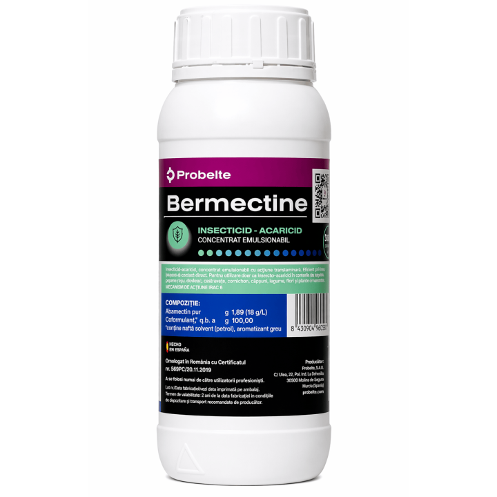 Insecto-acaricid BERMECTINE - 500 ml, Probelte, Abamectin, Biologic