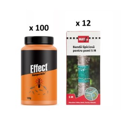 Pachet SMART-MIX 278 – Praf furnici NEOPERMIN, Effect 100 g (x 100 buc) + Banda lipicioasa pomi MAT (x 12 buc)