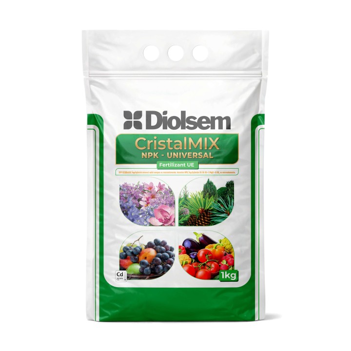 Ingrasamant hidrosolubil CristalMix NPK-Universal (18-18-18) - 1 kg, Diolsem