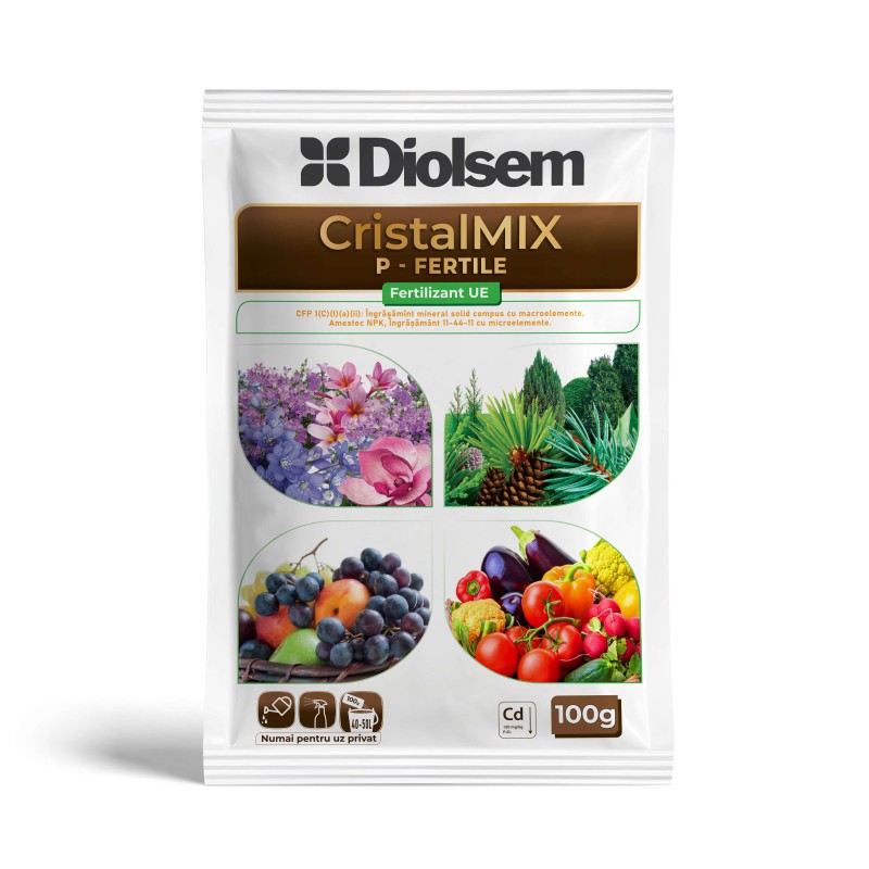Ingrasamant hidrosolubil CristalMix P-Fertile (11-44-11) - 100 gr, Diolsem