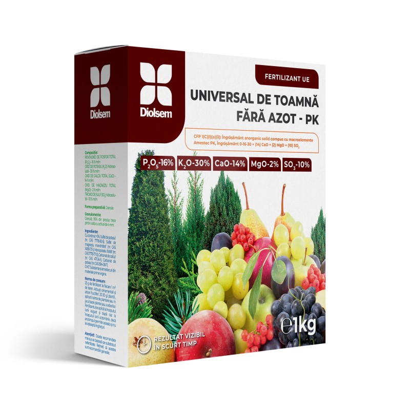 Ingrasamant granulat Universal de toamna fara Azot - PK - 1 kg