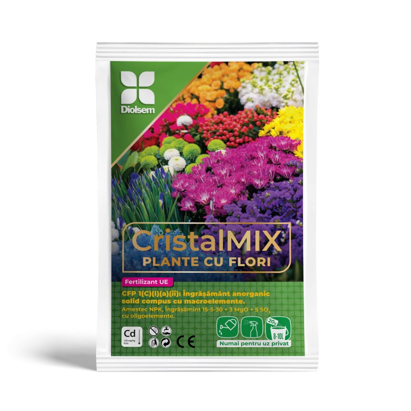 Ingrasamant hidrosolubil CristalMix Plante cu Flori - 20 g, Diolsem
