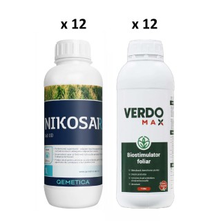 Pachet SMART-MIX 283 - Erbicid NIKOSAR 060 OD 1 L (x 12 buc) + VERDOMAX 1 L (x 12 buc)