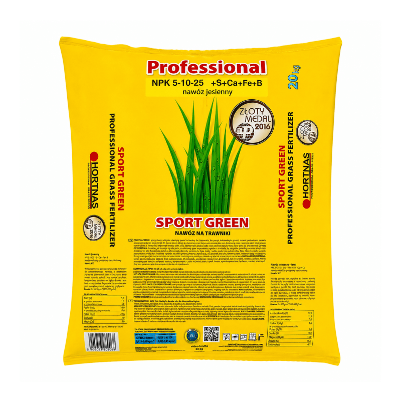 Ingrasamant Gazon SPORT GREEN, Pre-Winter - 20 kg