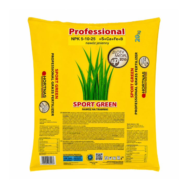 Ingrasamant Gazon SPORT GREEN, Pre-Winter - 20 kg