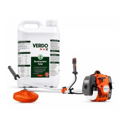 Pachet SMART-MIX 286 - Motocoasa Husqvarna 129 R cu Ham, Cap trimmy R25 si Disc + Biostimulator VERDOMAX 5 Litri